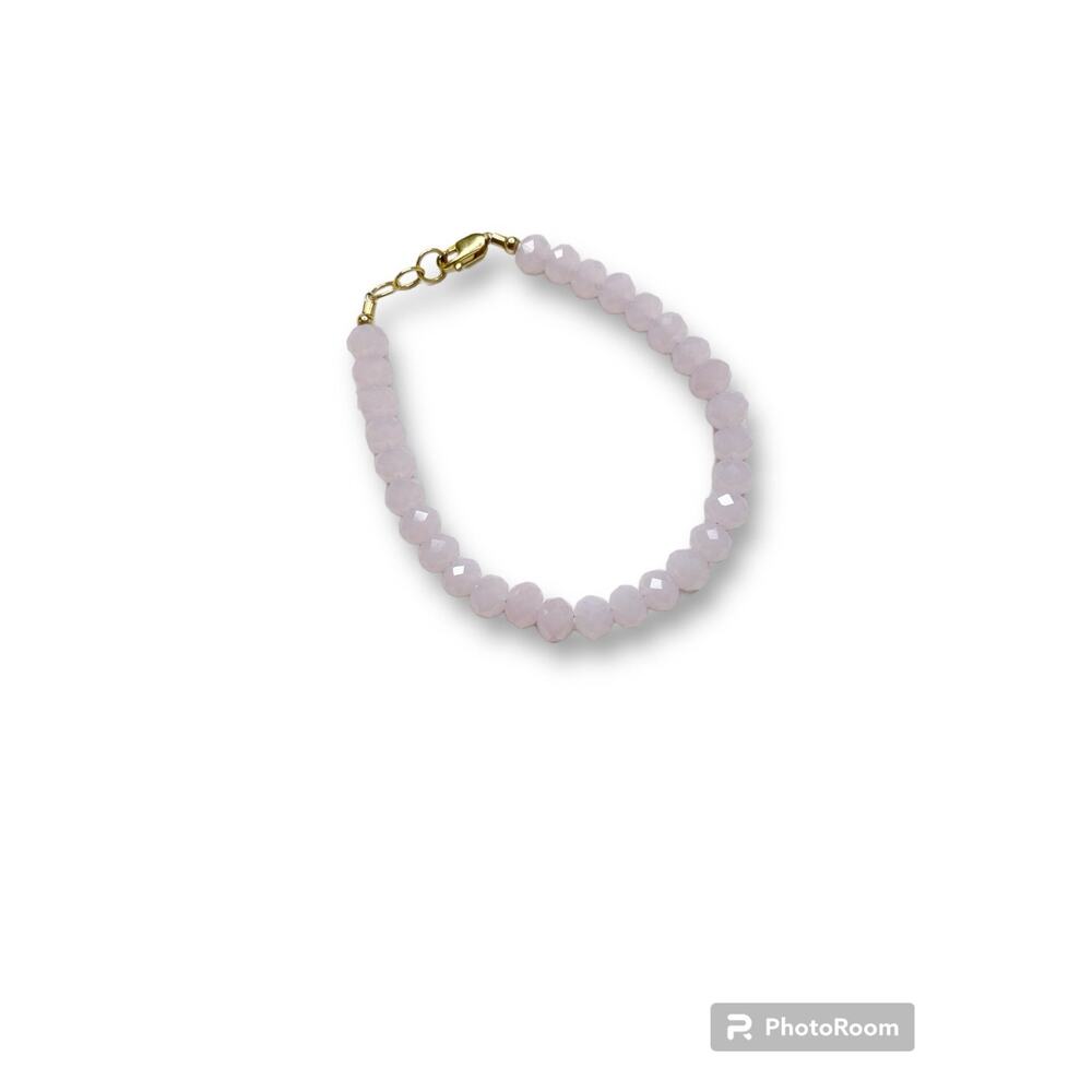 Pink beaded bracelet (infant to toddler)